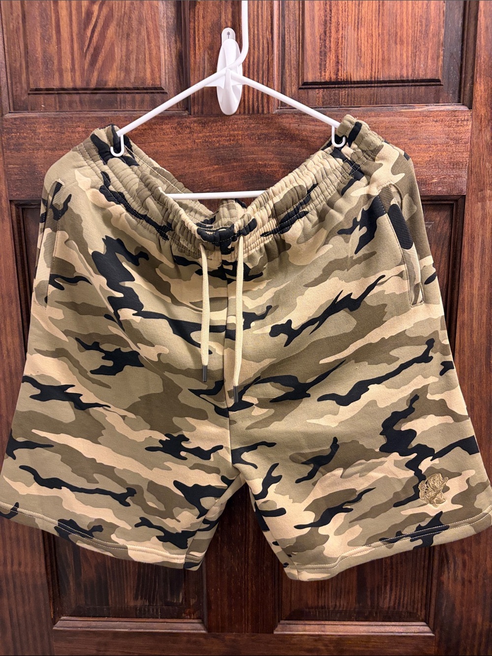 Bass Pro Shops Camo Athletic Shorts - Tan, Green, Black